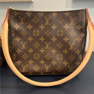 Louis Vuitton Looping MM Monogram Shoulder Bag with brand new LV replaced strap